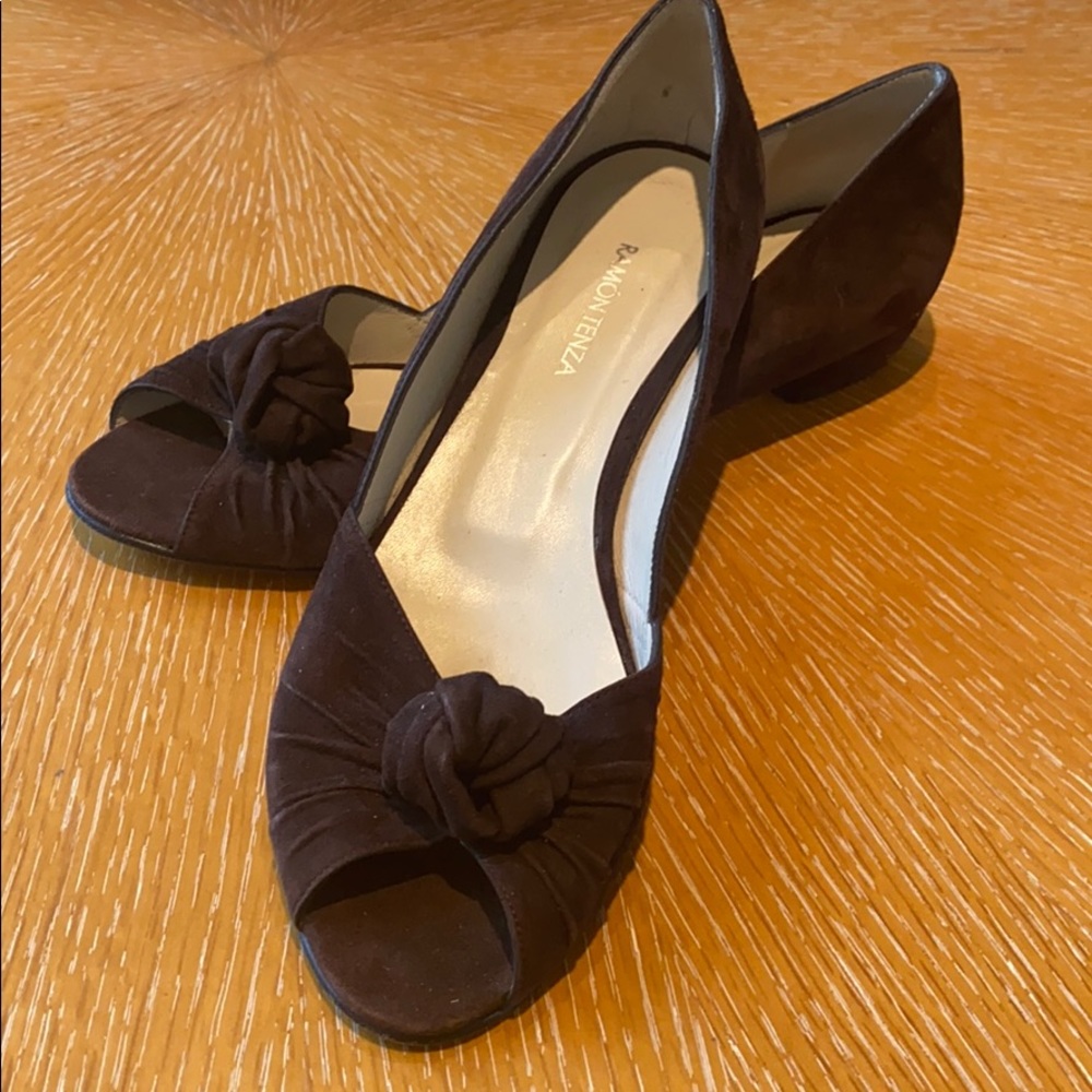Chocolate brown suede Ramon Tenza shoes - Picture 5 of 6